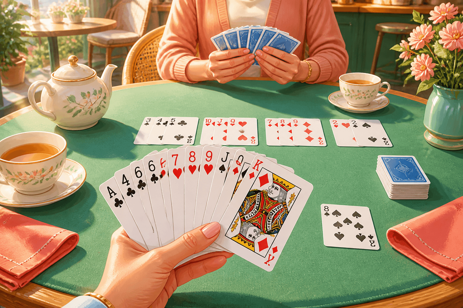 Gin Rummy table