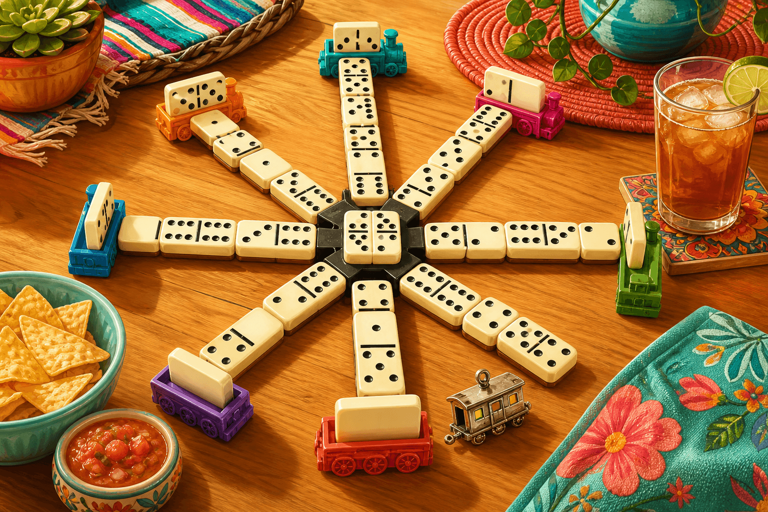 Mexican Train table