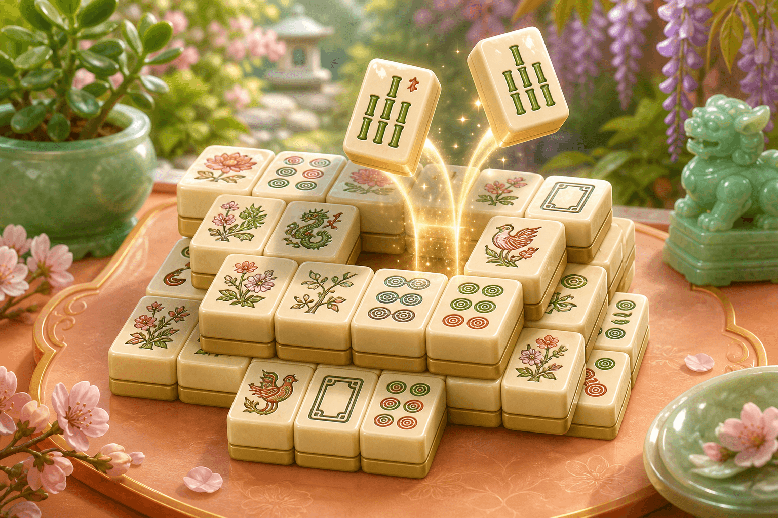 Mahjong Solitaire table
